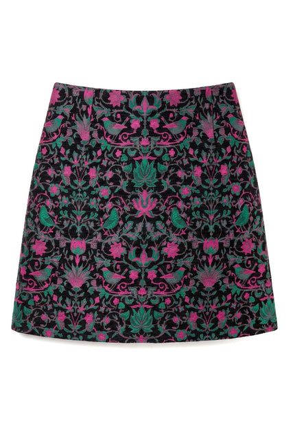 Louche London | Aubin Belle Plume Jacquard A-Line Mini Skirt