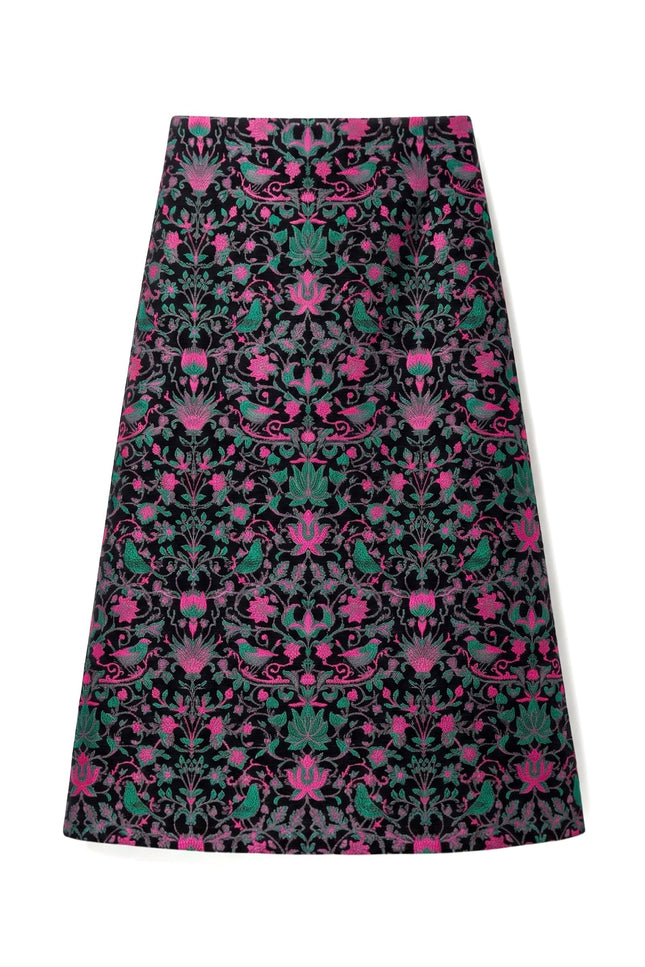 Louche London | Buffy Belle Plume Jacquard Midi Skirt