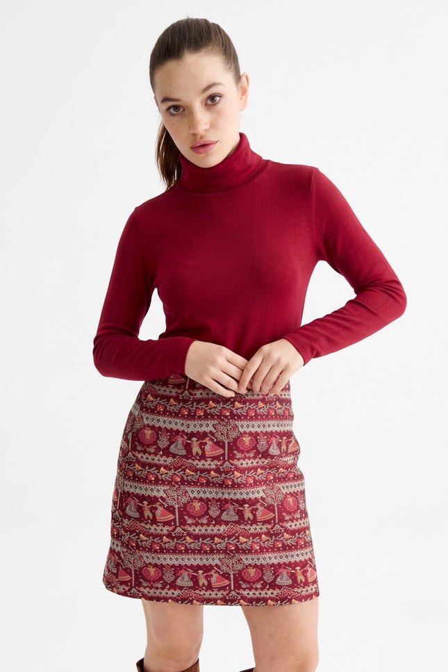 Louche London | Aubin Heirloom Jacquard A-Line Mini Skirt