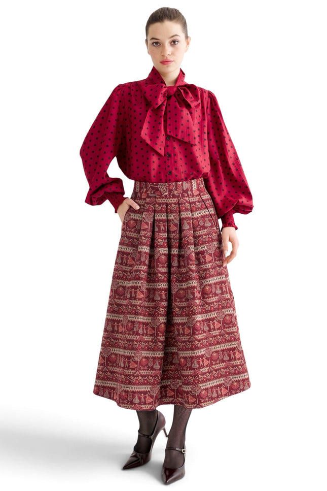 Louche London | Pasadena Heirloom Jacquard Midaxi Skirt