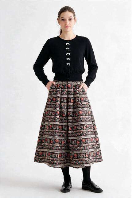 Louche London | Pasadena Heirloom Jacquard Midaxi Skirt