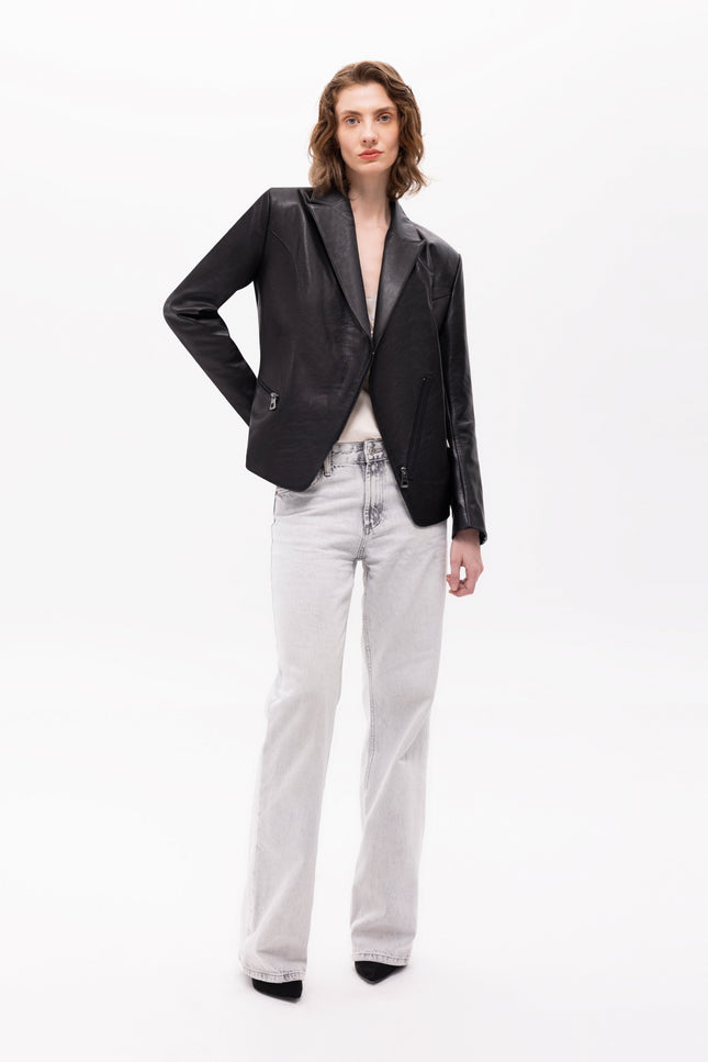 Pica Noir | Sirene Leather Blazer Jacket