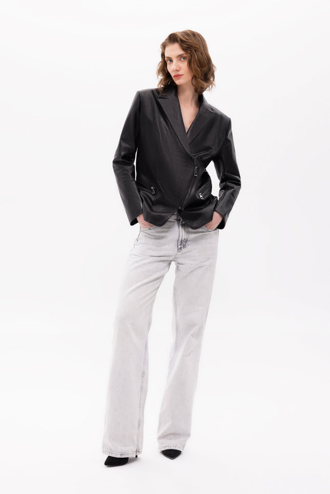 Pica Noir | Sirene Leather Blazer Jacket