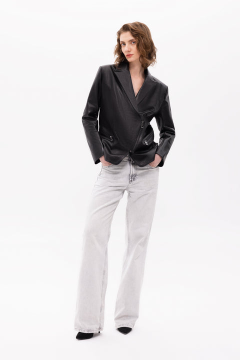 Pica Noir | Skórzany żakiet typu blazer Sirene