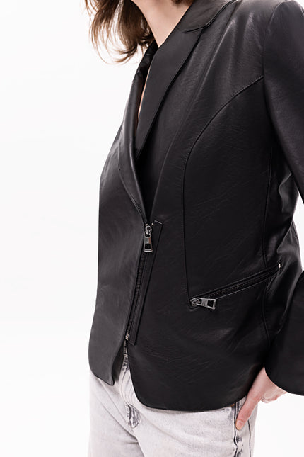 Pica Noir | Sirene Leather Blazer Jacket