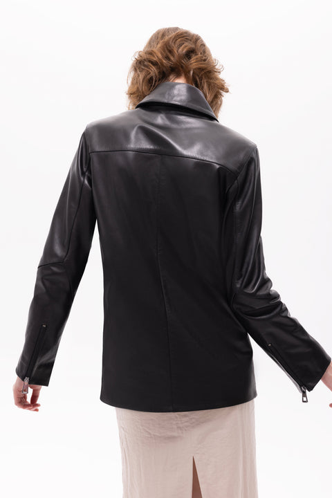 Pica Noir | Skórzana marynarka typu blazer Pleione