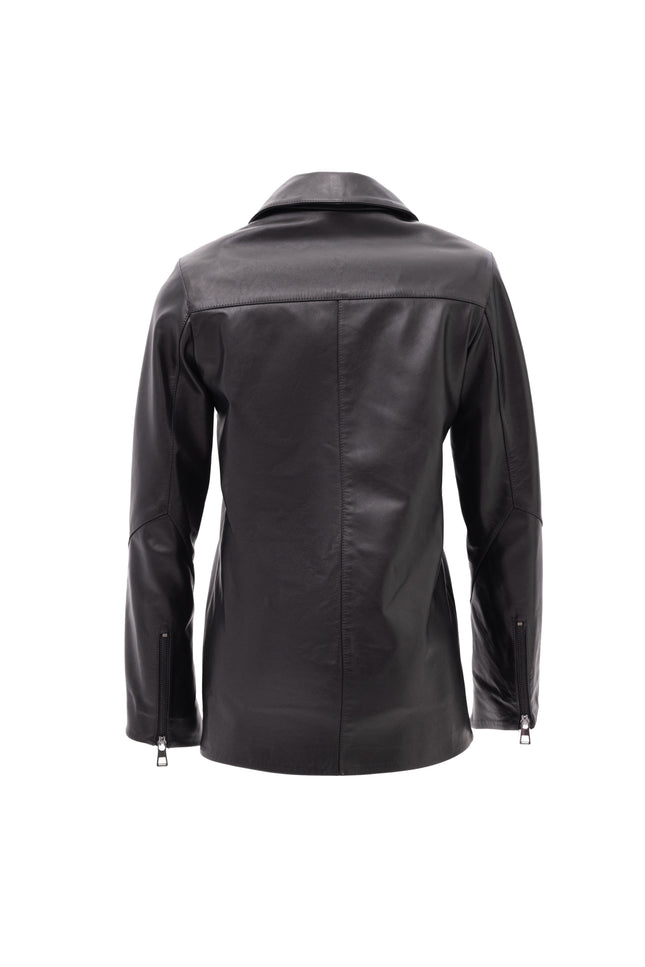 Pica Noir | Pleione Leather Blazer Jacket