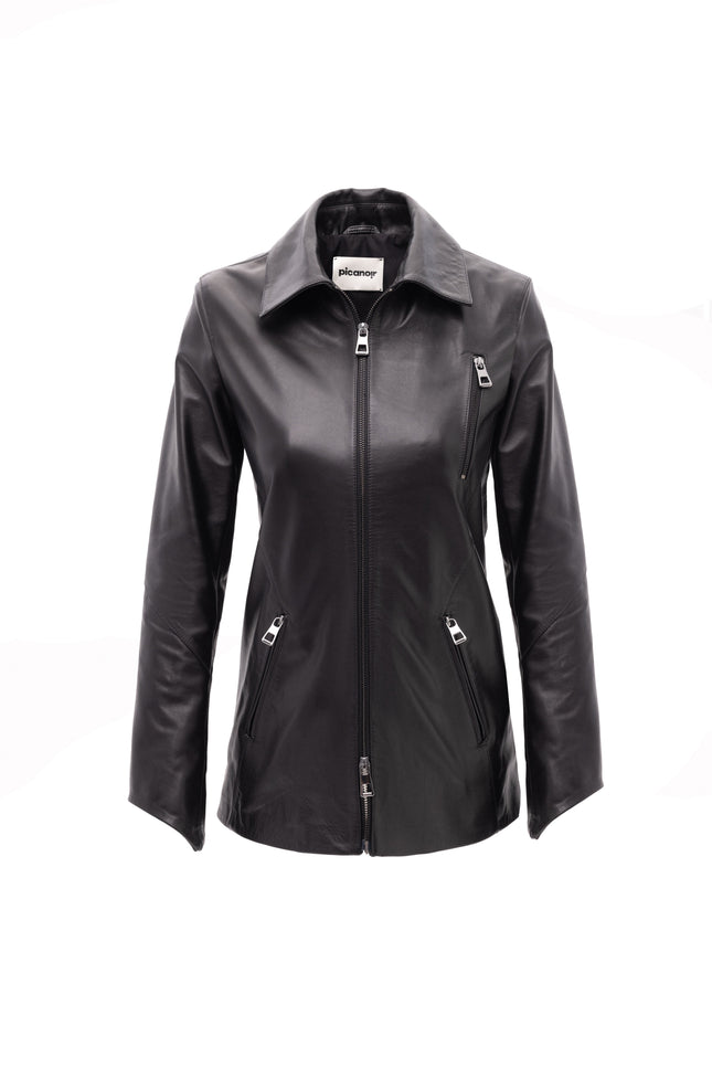 Pica Noir | Pleione Leather Blazer Jacket