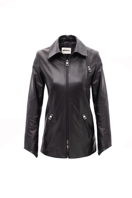 Pica Noir | Pleione Leather Blazer Jacket