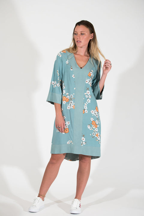 Violet Fish I Bridget Dress - Orange Cosmos