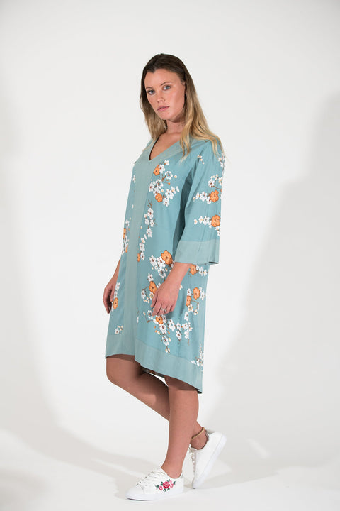 Violet Fish I Bridget Dress - Orange Cosmos