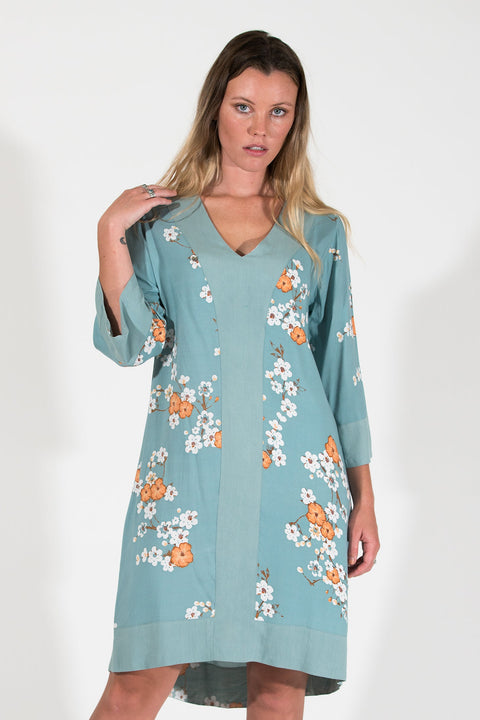 Violet Fish I Bridget Dress - Orange Cosmos