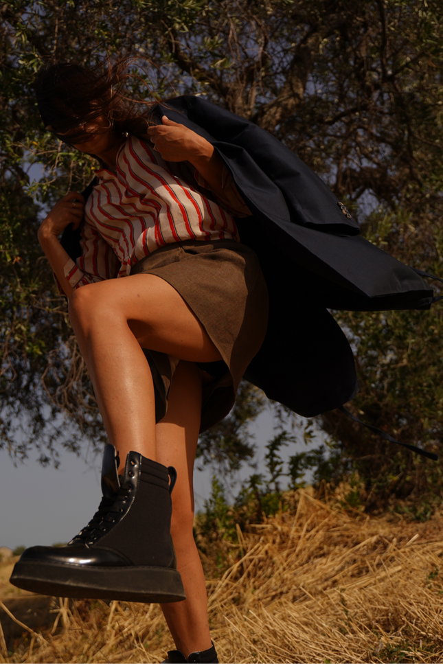 O2 Monde | Gaia Boots black abrasivato