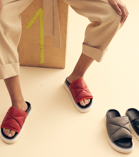 O2 Monde | Anahita Slippers grey nylon