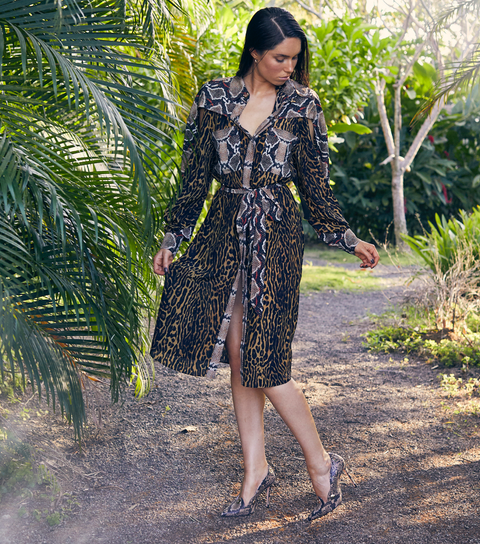 O2 Monde | Daphne Pumps cuoio snake