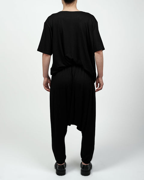 Alchemy | Spodnie haremowe unisex z elastycznego materiału z dżerseju bawełnianego