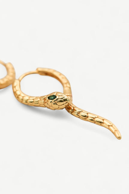 Miss Cecilia | Snake Hoop Earrings