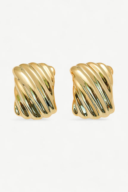 Miss Cecilia | Oversized Wave Stud Earrings
