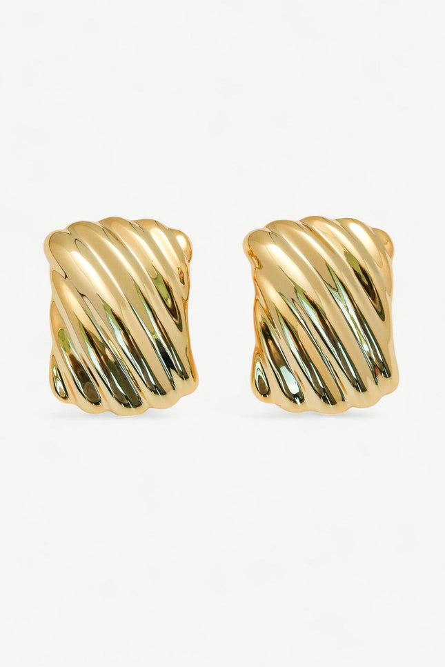 Miss Cecilia | Oversized Wave Stud Earrings