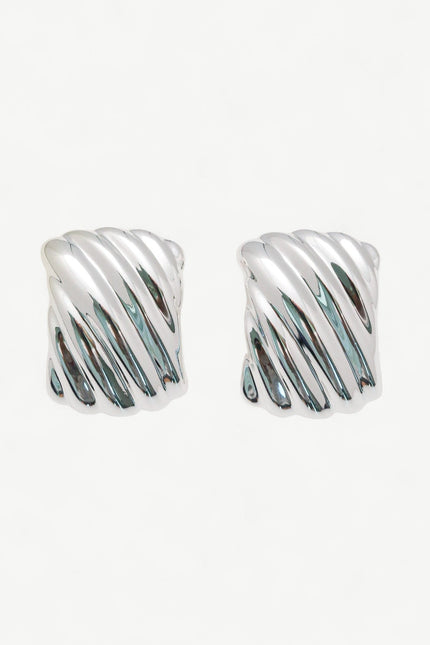 Miss Cecilia | Oversized Wave Stud Earrings