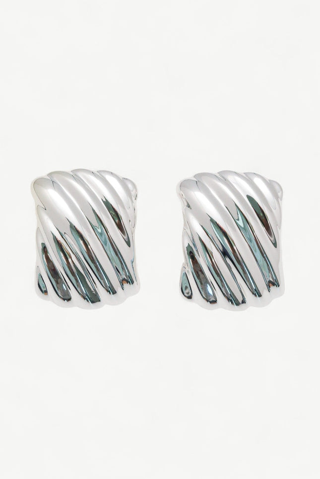Miss Cecilia | Oversized Wave Stud Earrings
