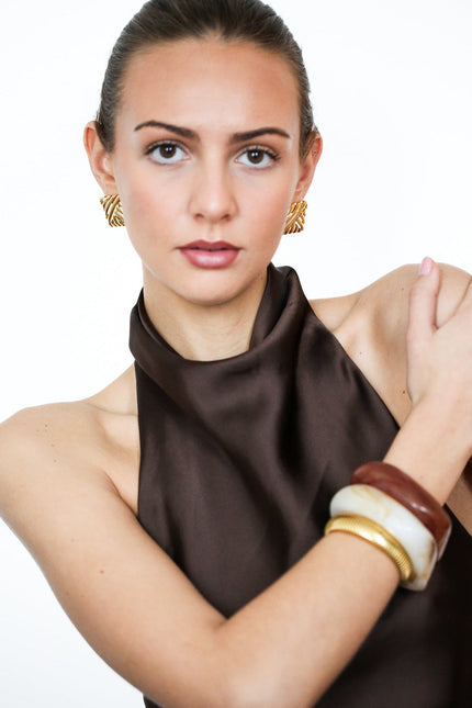 Miss Cecilia | Sculpted Square Bangle