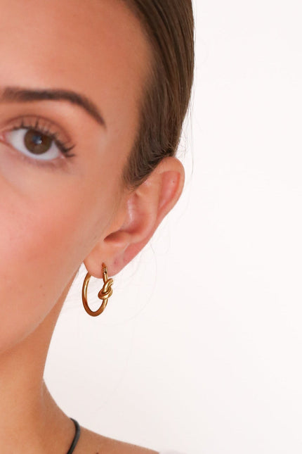 Miss Cecilia | Kolczyki Ashley Knot Hoops