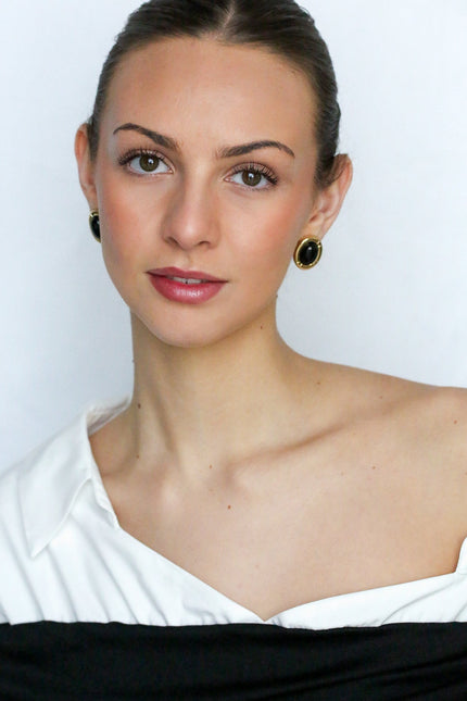 Miss Cecilia | Kolczyki Camille w kolorze czarnym