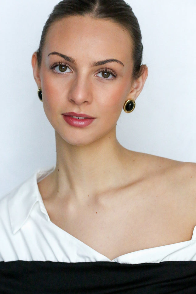 Miss Cecilia | Camille Studs In Black