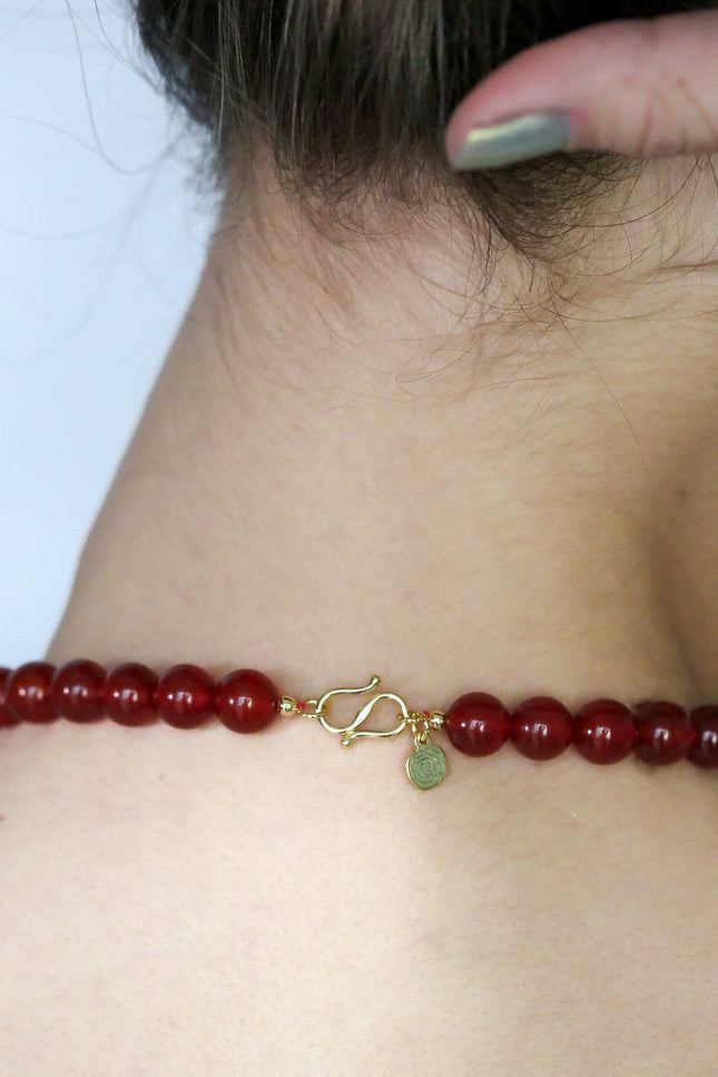 Miss Cecilia | Red Agate Necklace