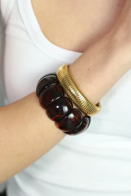 Miss Cecilia | The Dome Bangle In Amber