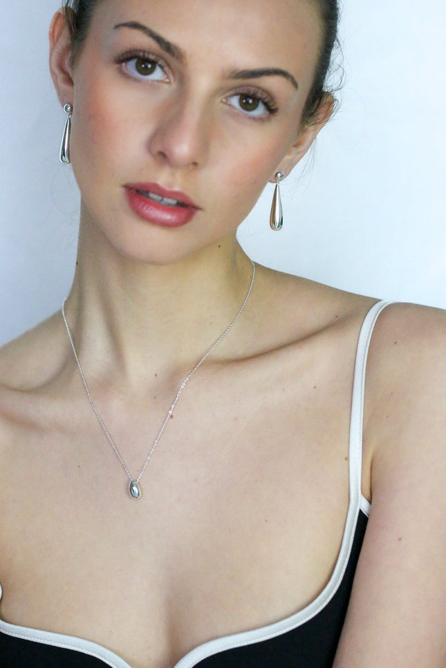 Miss Cecilia | Solace Drop Earrings In Silver