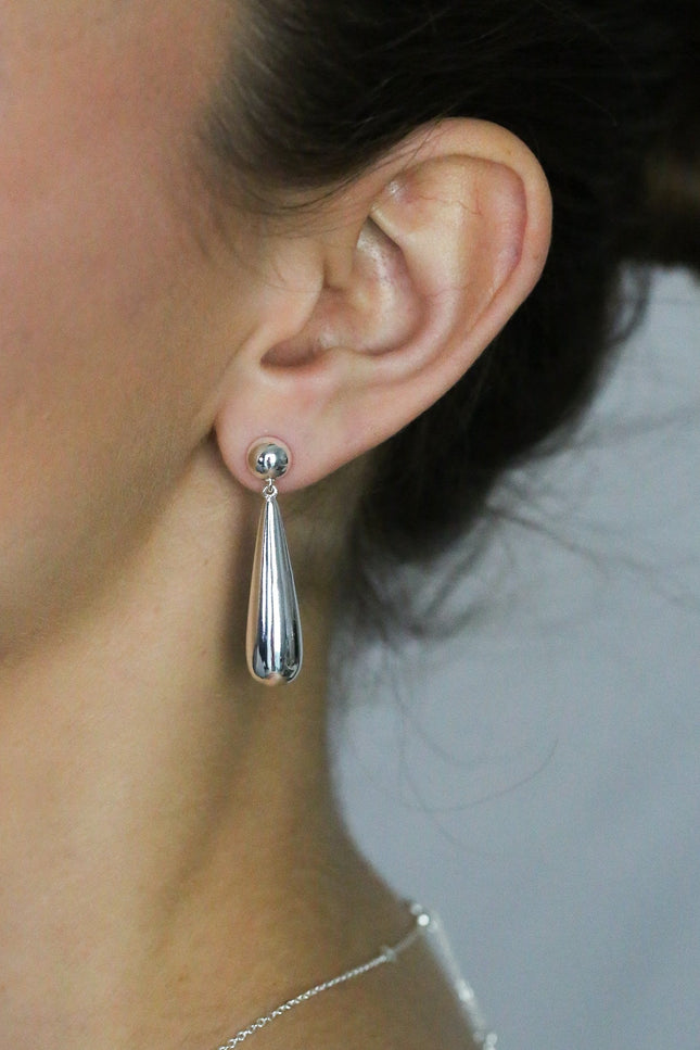 Miss Cecilia | Solace Drop Earrings In Silver