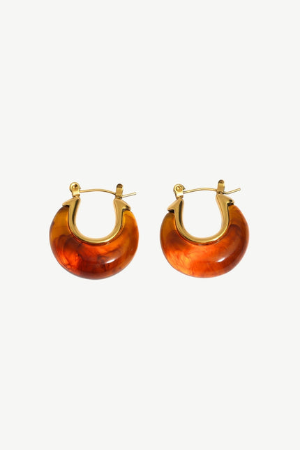 Miss Cecilia | Crescent Amber Hoops