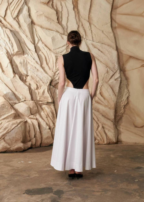 Kolosova | Milky Bodysuit With High Necklines