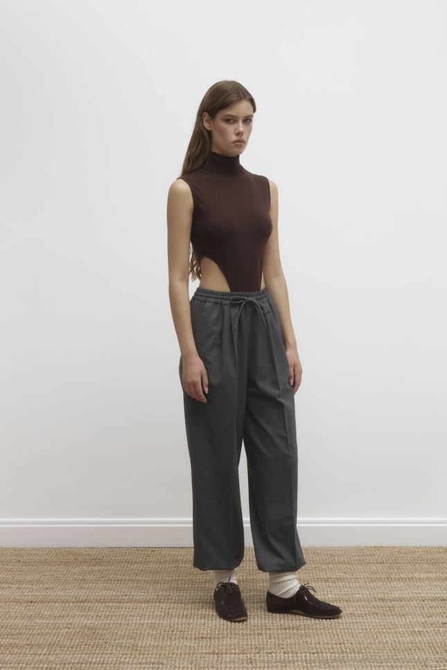 Kolosova | Milky Bodysuit With High Necklines