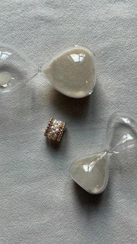 Pas de Marque | Gold-filled freshwater pearl ring La Bague