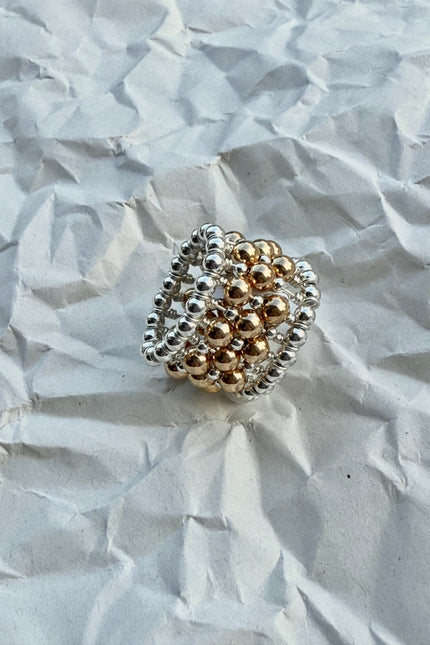 Pas de Marque | 925 sterling silver gold-filled ring La Bague