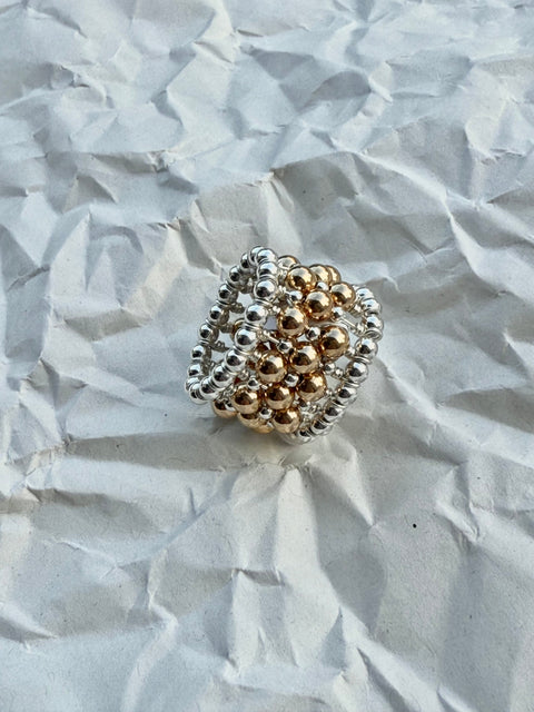 Pas de Marque | 925 sterling silver gold-filled ring La Bague