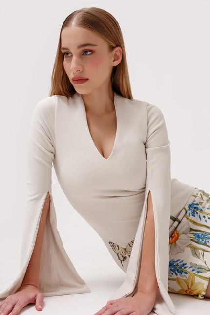 Ashley Stambouli | Iris Mini dress beige