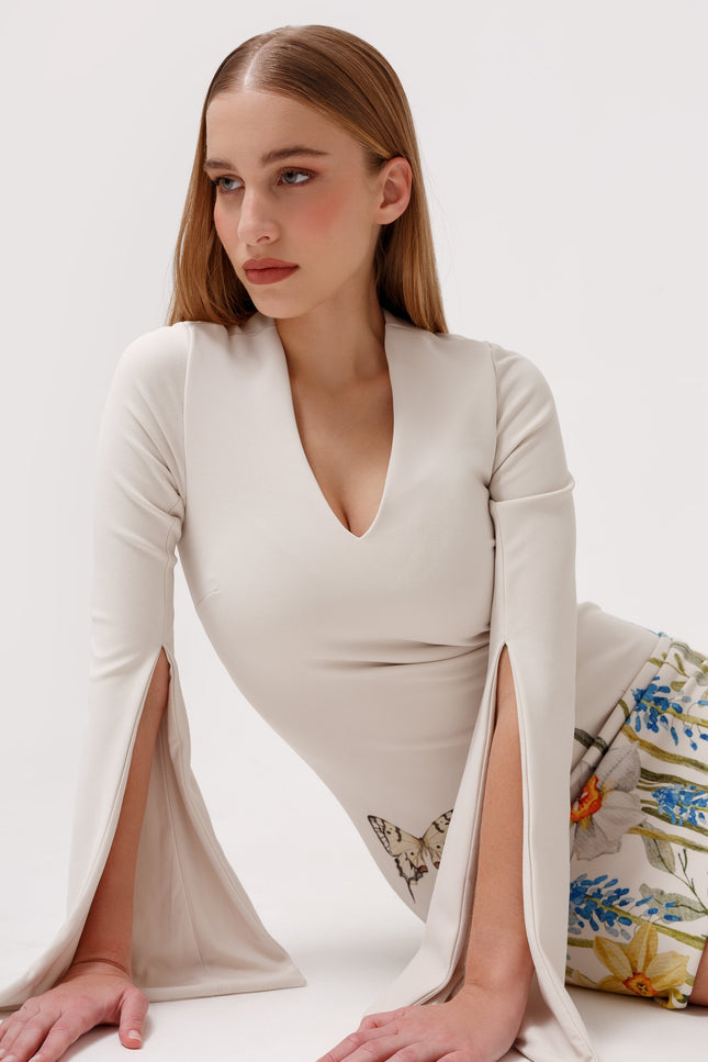 Ashley Stambouli | Iris Mini dress beige