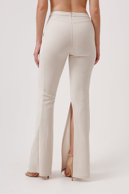 Ashley Stambouli | Gardenia High Waisted Trousers beige