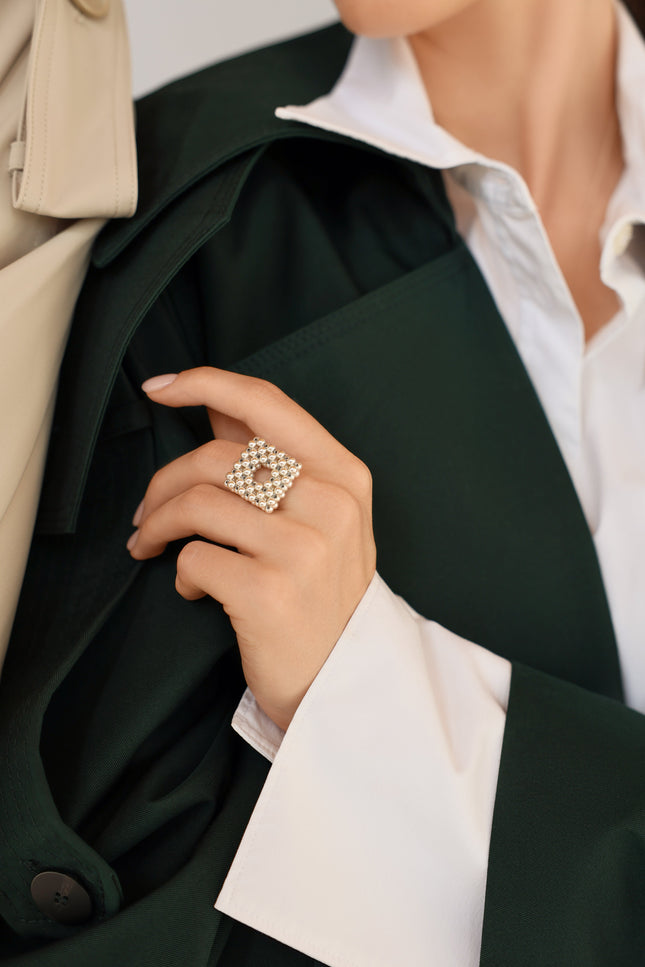 Pas de Marque | 925 sterling silver ring Carré