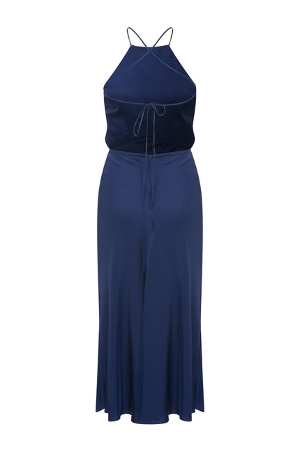 Nazli Ceren | Sukienka satynowa Reese Parisian Blue