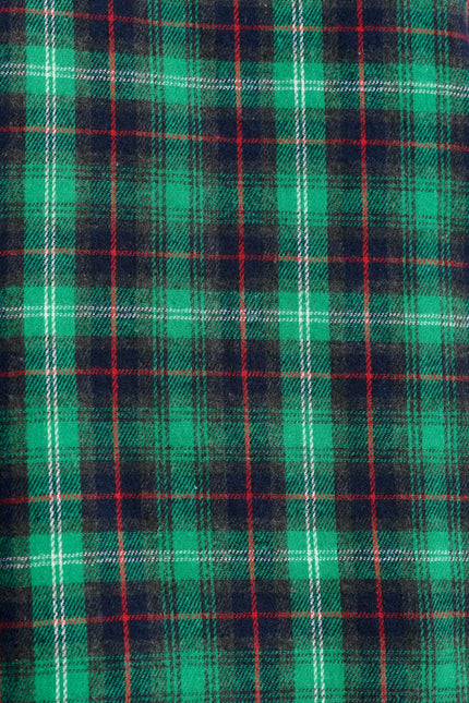 Bia Winter Check Button Through Skirt – Green - Detail 3