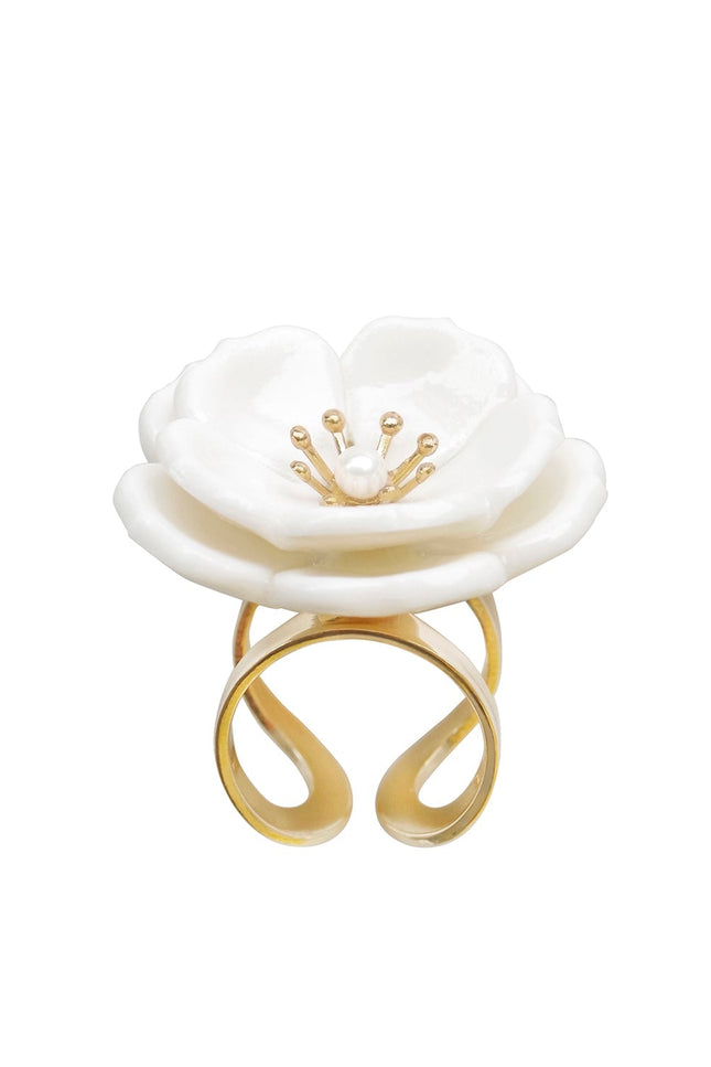 Poporcelain | Plum Blossom Statement Ring