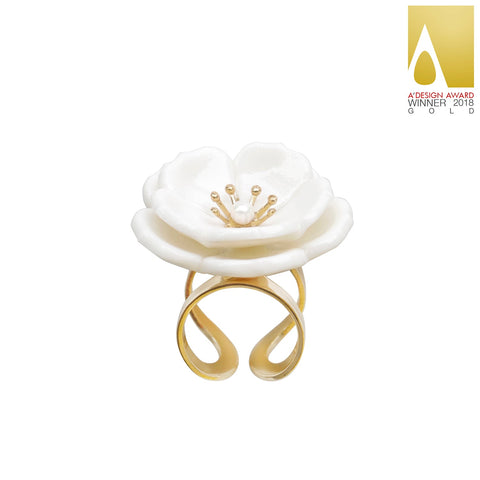 Poporcelain | Plum Blossom Statement Ring