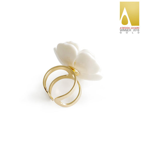 Poporcelain | Plum Blossom Statement Ring