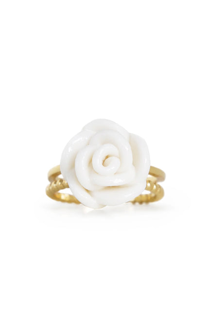 Poporcelain | White Cloud Rose Ring