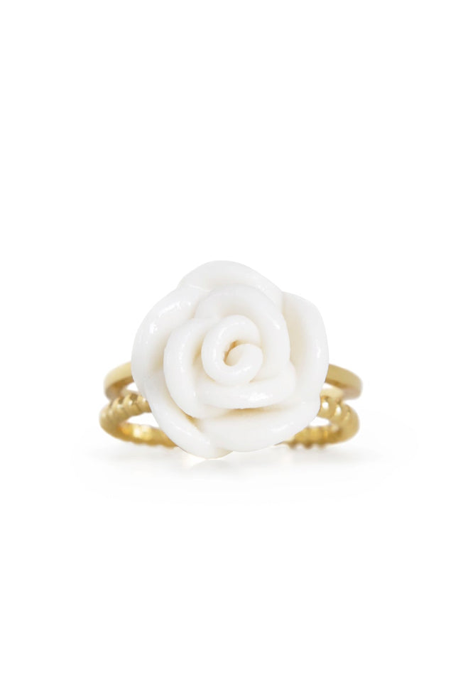 Poporcelain | White Cloud Rose Ring